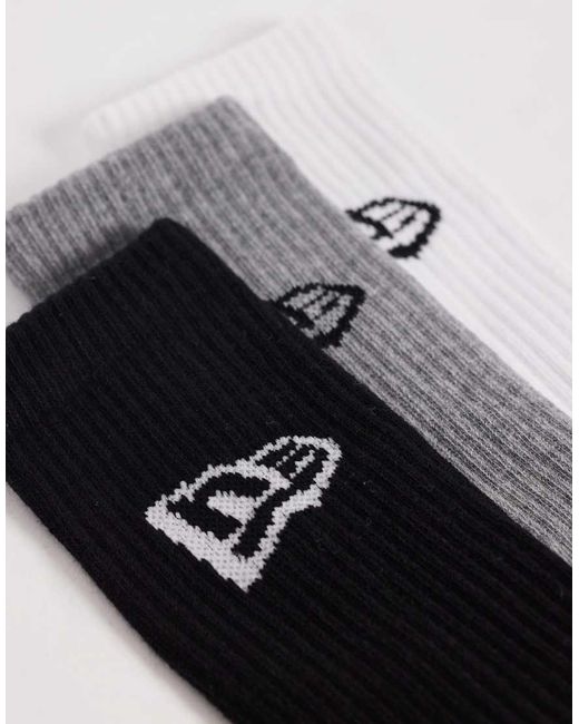 KTZ White Flag Logo 3 Pack Socks