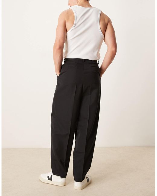 ASOS Black Smart baggy Balloon Fit Trousers for men