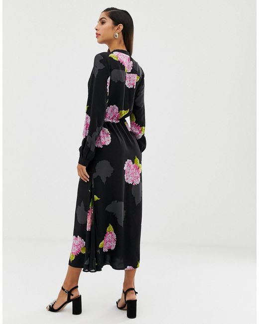 bloom chiffon midi dress