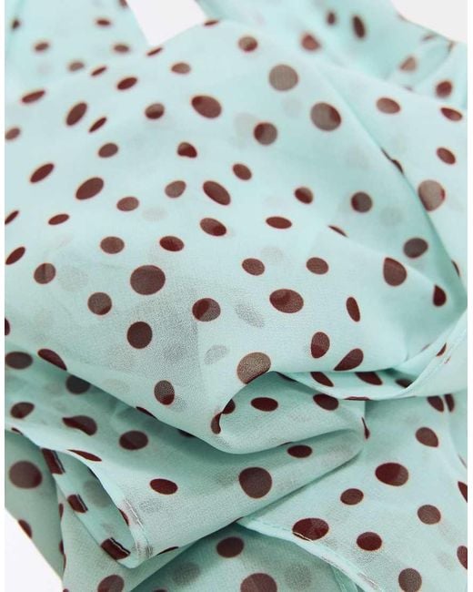 Bershka Brown Polka Dot Neckerchief