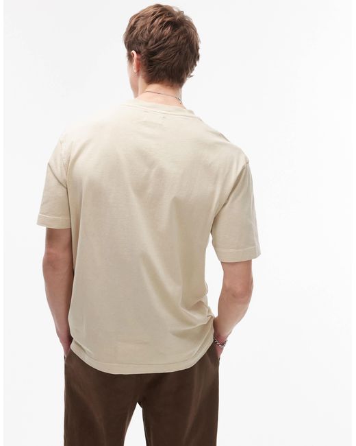 Topman Natural Relaxed Washed T-shirt for men
