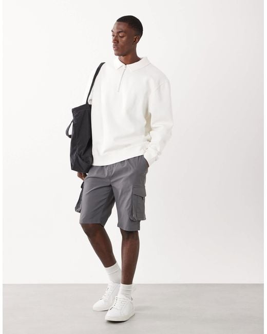 Threadbare White Cargo Shorts for men