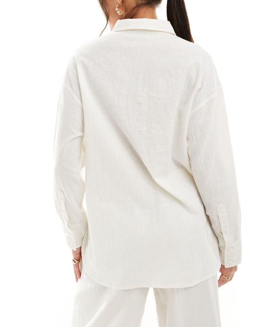 ASOS White Kayla Mix And Match Beach Shirt