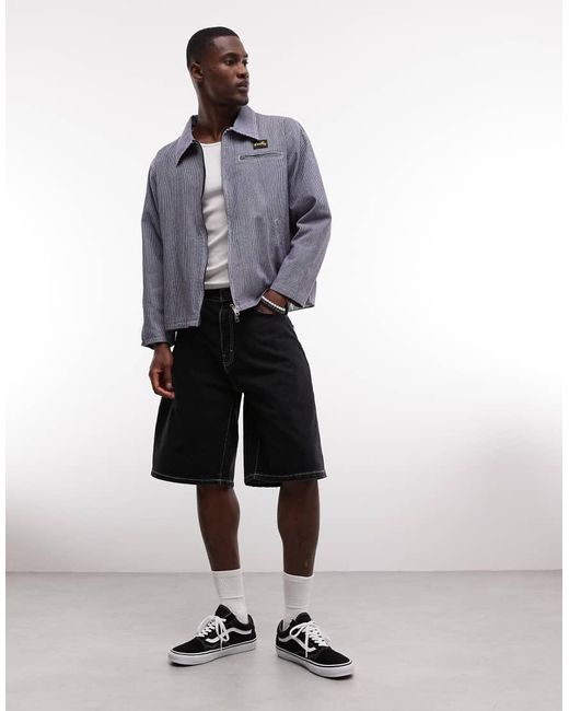 Stan Ray Black Denim Relaxed Fit Shorts for men