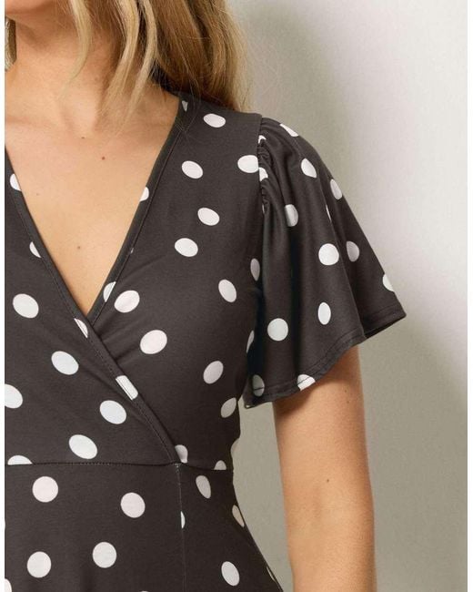 Long Tall Sally White Polka Dot Wrap Maxi Dress