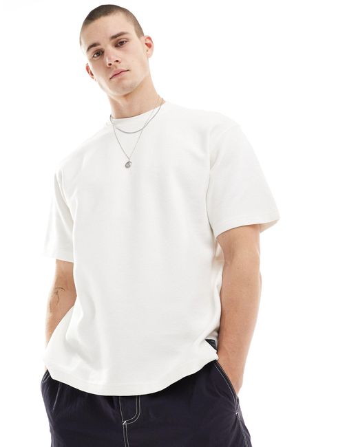 Pull&Bear White Ottoman T-shirt for men