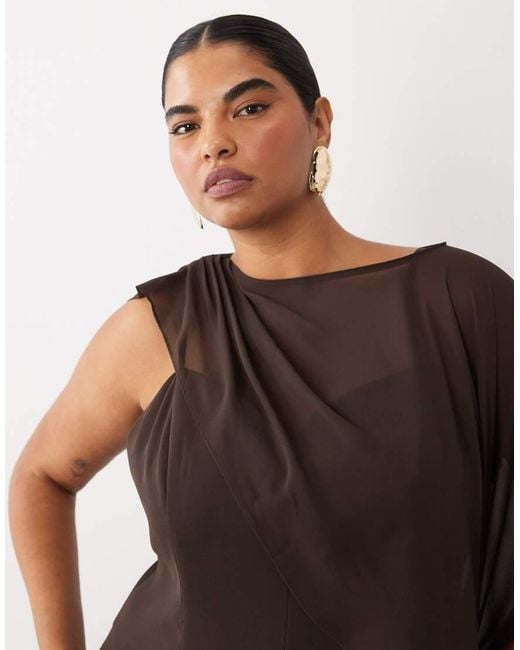 Forever New Black Cape Sleeve Maxi Dress