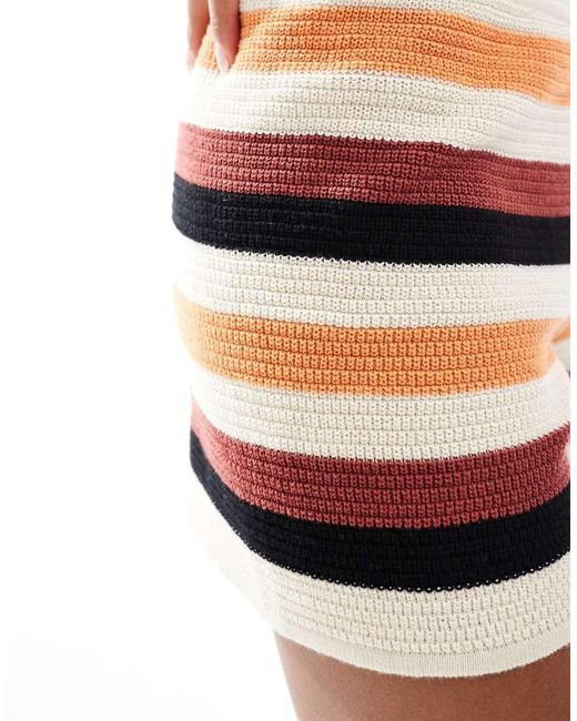 Vero Moda White Knitted Shorts Co-ord