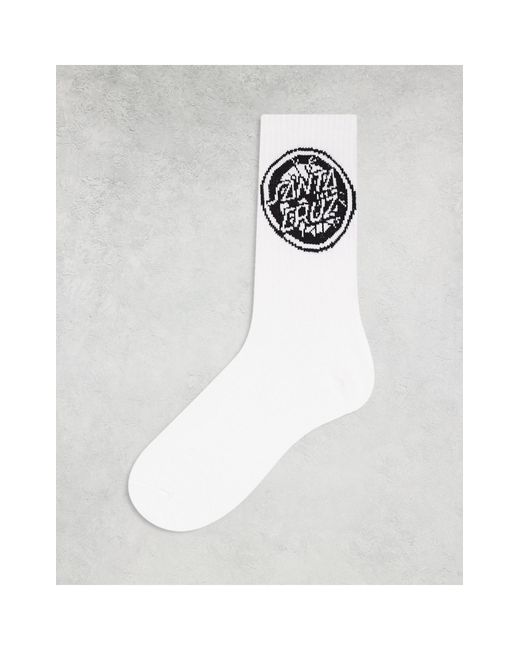 Santa Cruz White Logo Socks