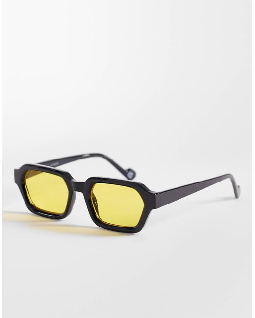ASOS Natural Rectangle Sunglasses for men