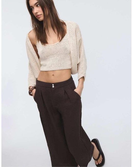 Stradivarius Black Rustic Culottes