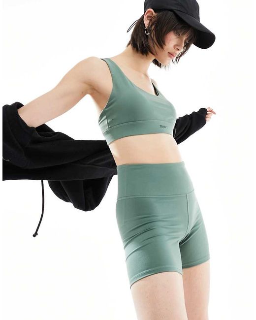 PUMA Green Training Heavyweight 5 Inch legging Shorts