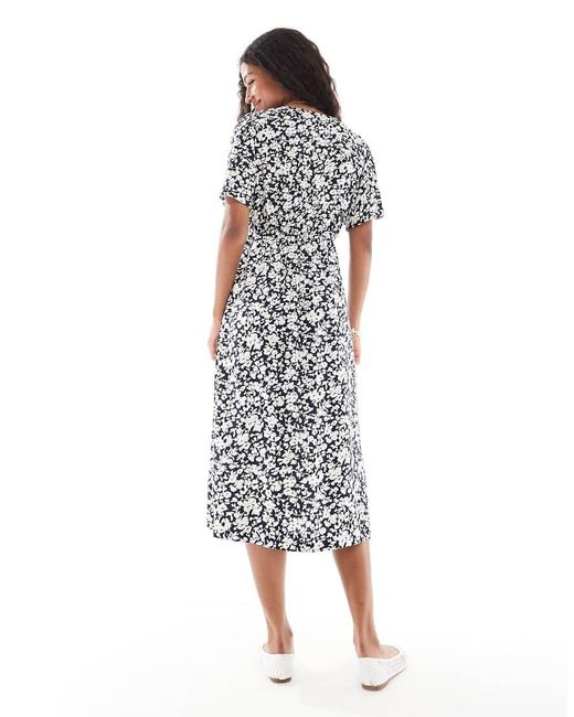 Vestito Midi Da Giorno A Fiori di ONLY in Blue