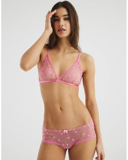 River Island Embroidered Floral Knickers