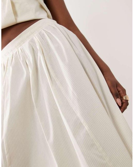 Mango Natural Corfu Cotton Mix Asymmetric Hem Maxi Skirt Co-ord