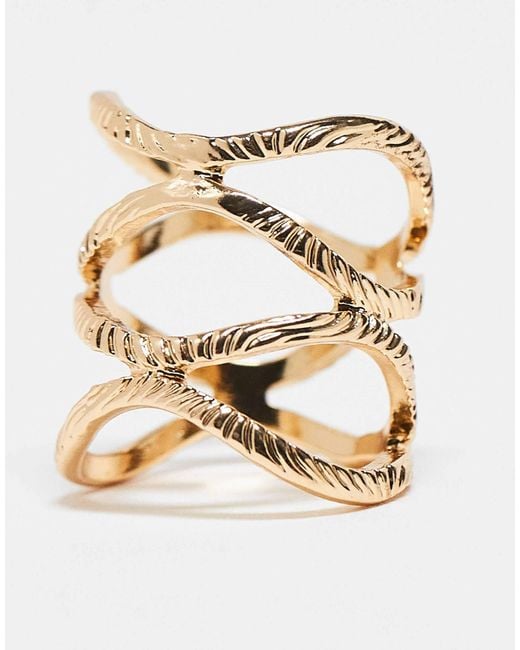 ASOS White Ring With Twisted Detailing