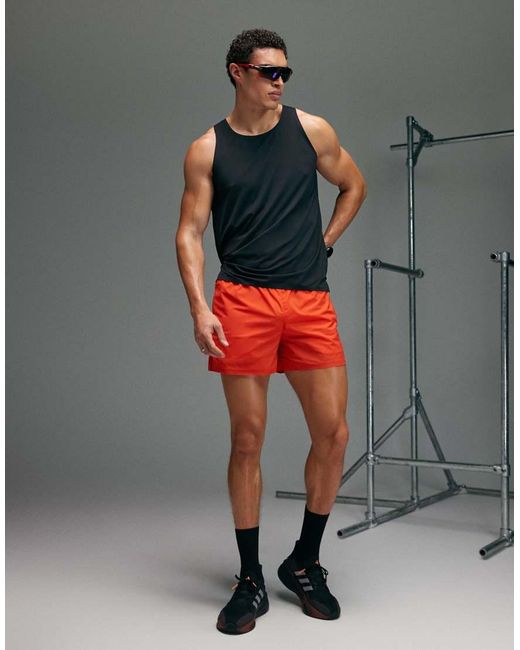 4505 Multicolor Premium 3 Inch Woven Running Short With Zip Pockets And Bonded Hem for men