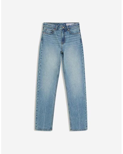 Bershka Blue Mom Fit Jeans