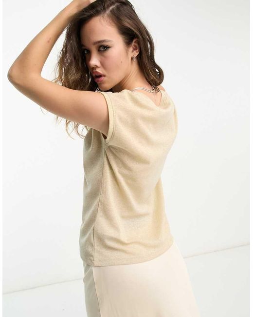 ONLY Natural V Neck T-Shirt