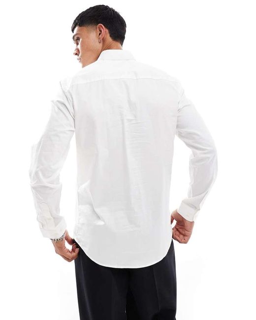 Jack & Jones White Premium Slim Fit Shirt for men