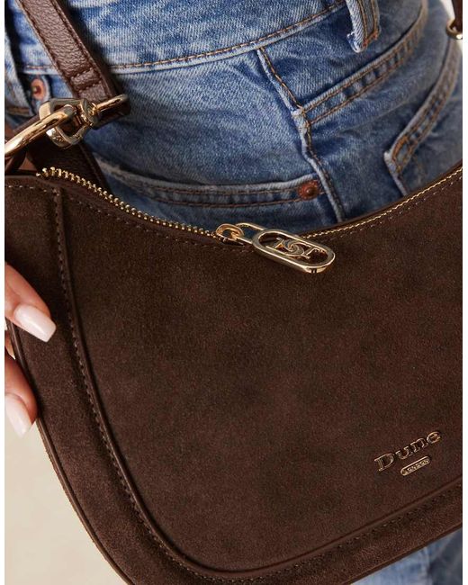 Dune Brown Direction Suede Bag