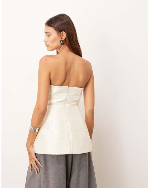 ARRANGE White Sculpted Bandeau Top