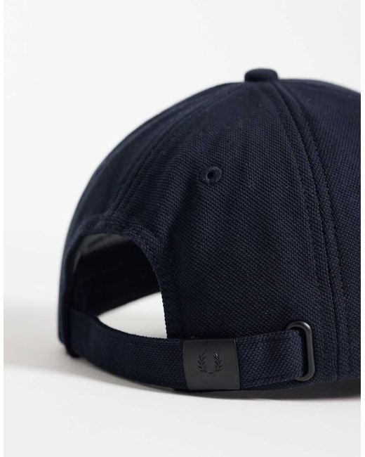 Fred Perry Blue Pique Colourblock Cap