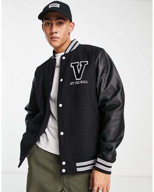 Vans Black League Varsity Jacket for men