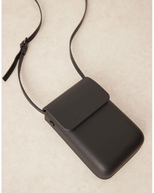 ASOS Brown Structured Mini Cross Body Bag for men
