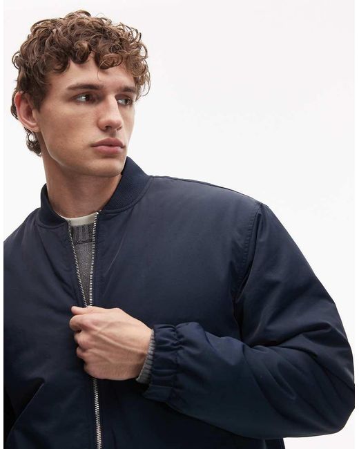 ASOS Blue Bomber Jacket for men