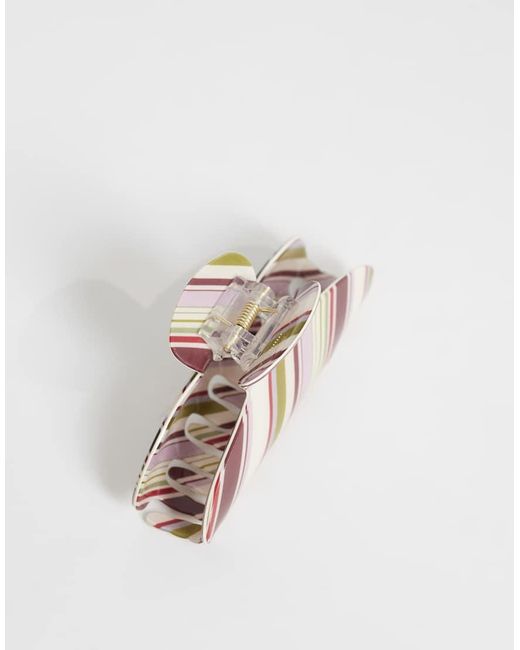 ASOS Pink Claw Hair Clip With And Stripes