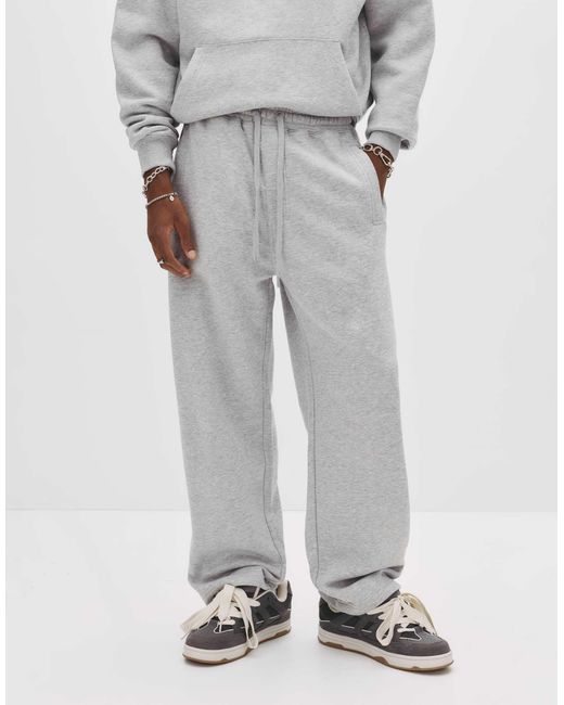 Pull&Bear – jogginghose aus schwerem material in Gray für Herren