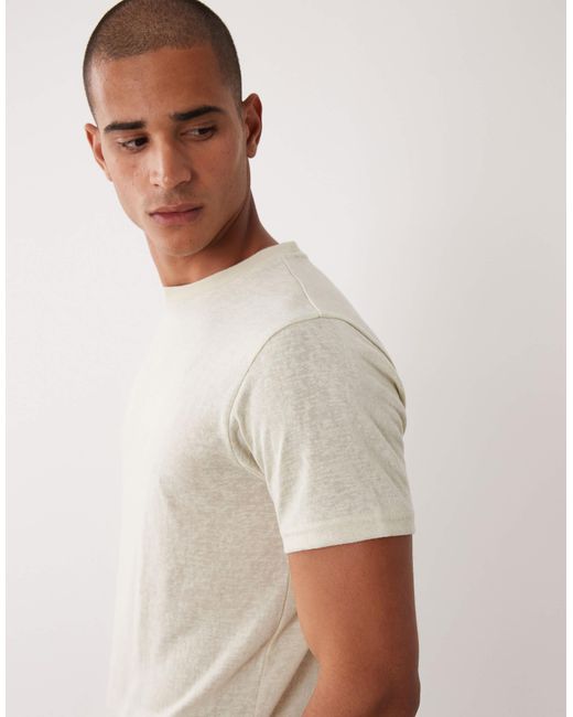 ASOS – regular-fit-t-shirt in Natural für Herren