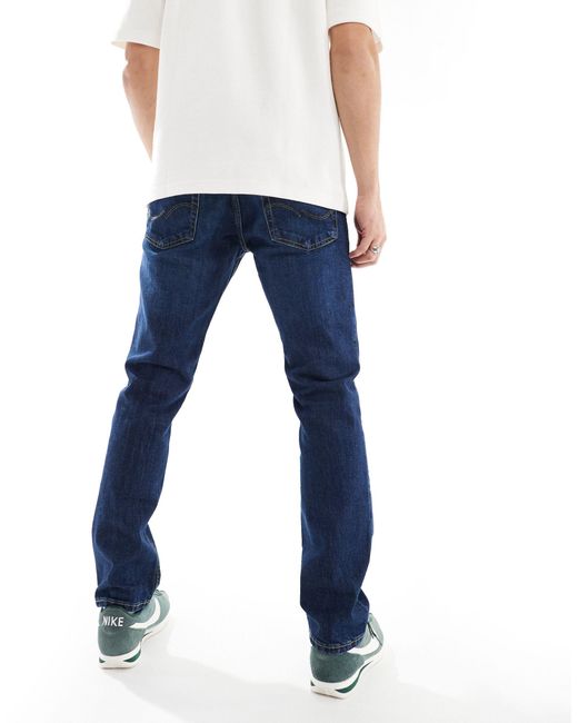 Jack & Jones – clark – straight jeans in Blue für Herren