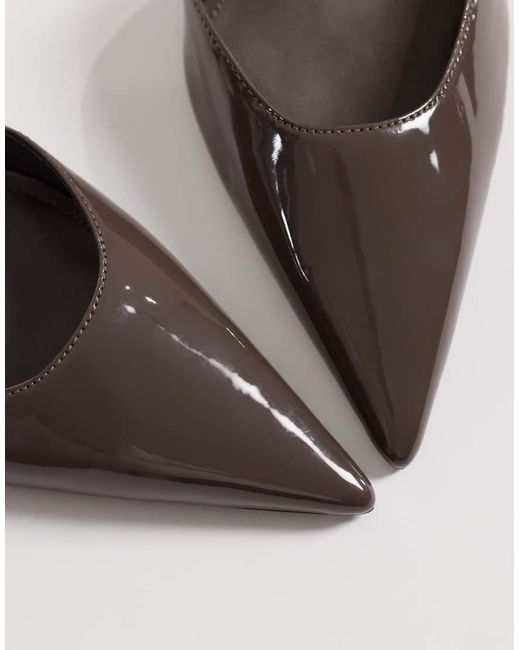 Mango White Ankle Strap Pointed Heels