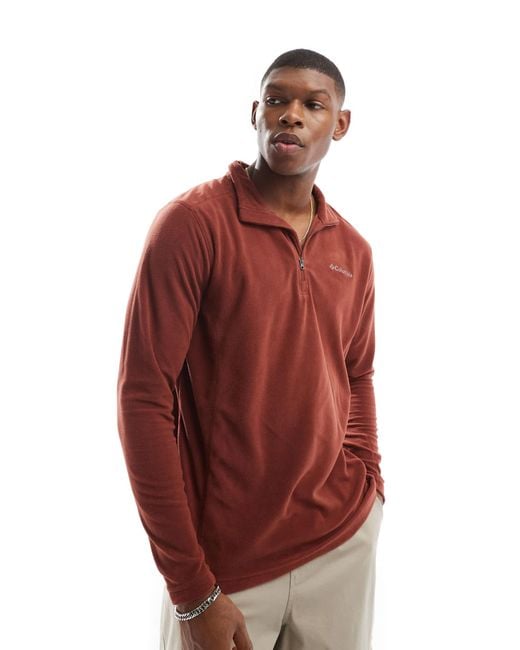 Columbia Red Klamath Range Half Zip Sweater for men
