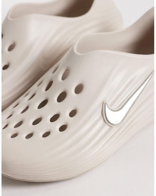 Nike White Reactx Rejuven8 Clogs