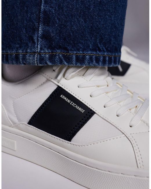 ARMANI EXCHANGE Blue Trainers With Logo for men