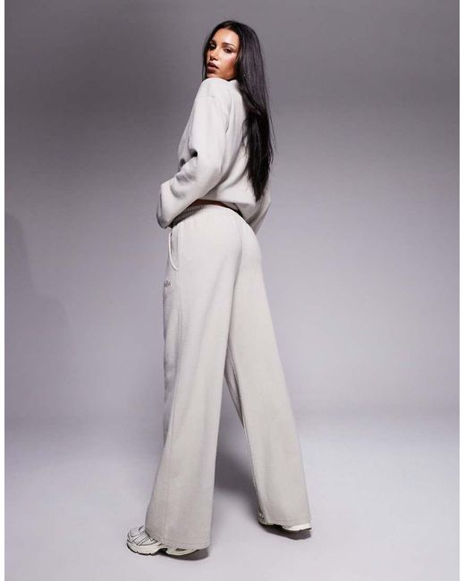 Kaiia Purple Exclusive Cotton Rich Ribbed Straight Leg jogger Co-ord