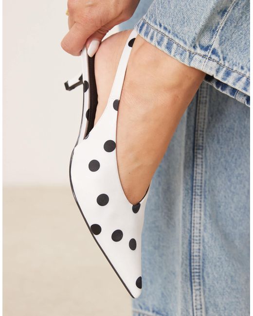 ASOS Brown Sydney Slingback Kitten Heel Shoes