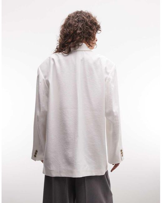 Monki White Relaxed Blazer