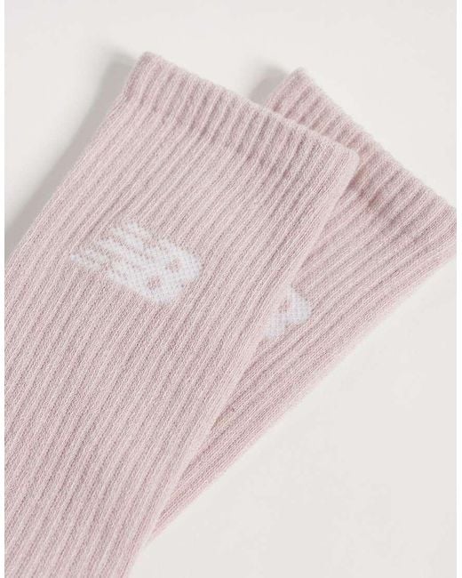 New Balance White Everyday Seasonal Midcalf Sock 3 Pack
