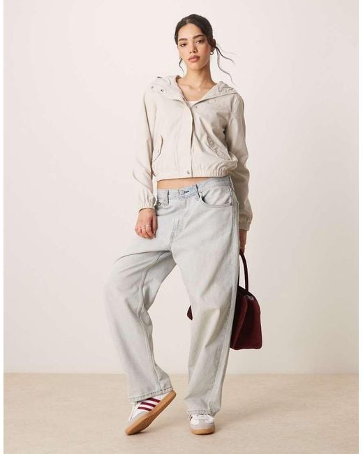 Jdy Natural Hooded Lightweight Cropped Jacket