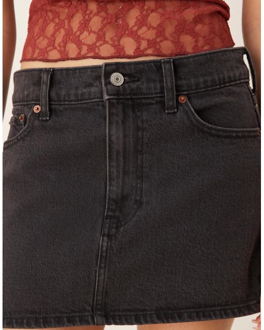 Abercrombie & Fitch Natural – kurzer jeans-skort