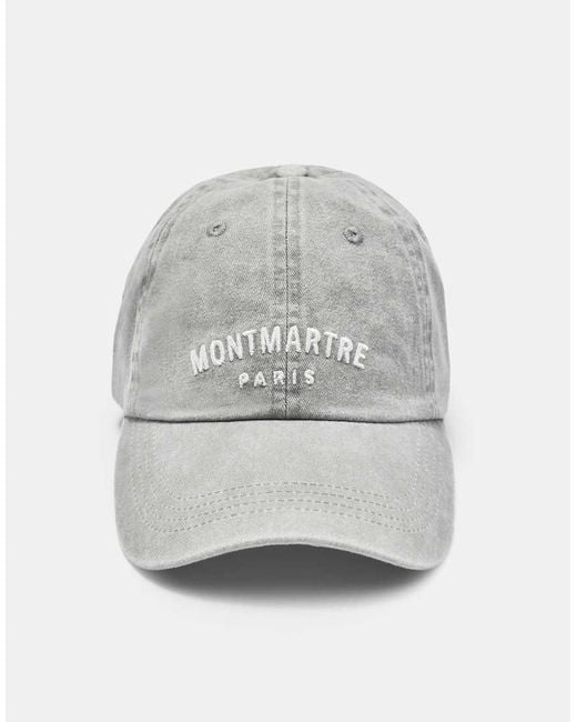 Pull&Bear Brown Montmartre Paris Embroidered Cap