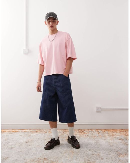 Collusion Pink Boxy Relaxed T-shirt for men