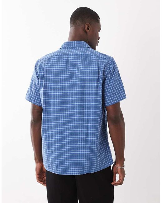 Polo Ralph Lauren Blue Icon Logo Short Sleeve Check Print Shirt for men