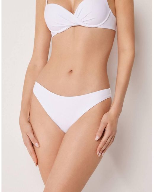 Calzedonia White Premium Fit Brief Bikini Bottom