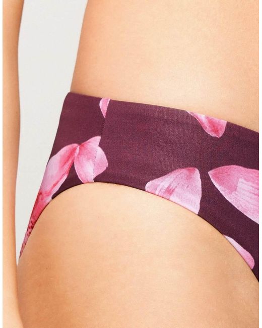 Tezenis Pink Hibiscool Classic Bikini Bottoms