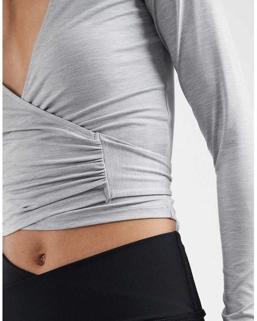 Cotton On White Active Wrap Top